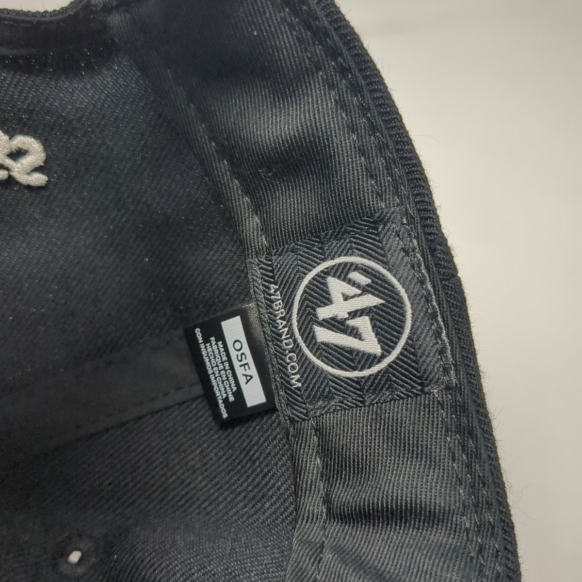 '47 Brand Baseball Cap Black One Size Hammer Strength Life Fitness Strapback Hat