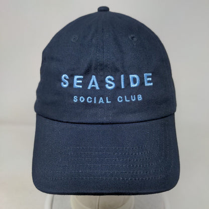 Seaside Social Club Slideback Hat Blue One Size Adjustable Embroidered BIG X