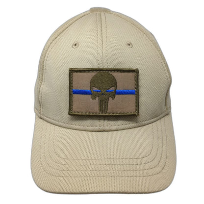 Condor Baseball Cap Beige M Punisher Skull Thin Blue Line Tactical Patch Hat