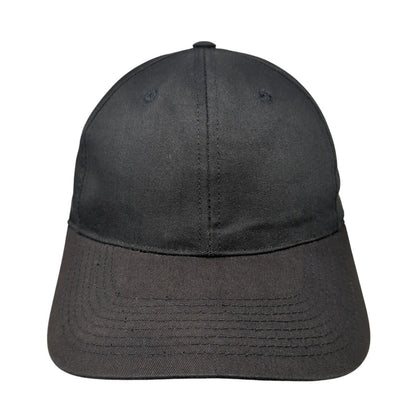 Roebucks Slideback Hat Black One Size Adjustable Vented Holes 6 Panel Blank