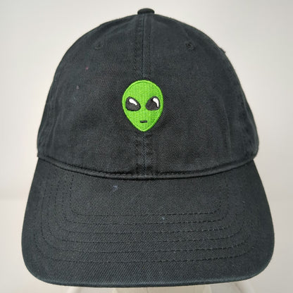 No Boundaries Baseball Cap Black One Size Alien Embroidered Slideback Hat