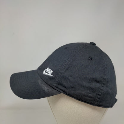 Nike Slideback Hat Black OSFM Adjustable Embroidered Logo Heritage86 5 Panel