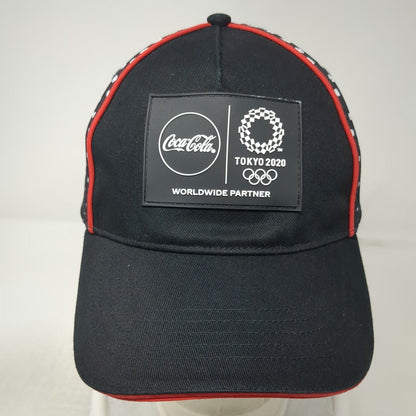 Coca-Cola 5 Panel Hat Black Red White One Size Tokyo 2020 Olympics Team USA Dots