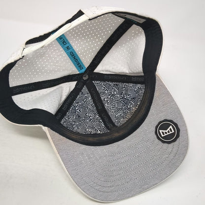 Melin Trucker Hat White One Size Perforated Performance Snapback Hydro A-Game