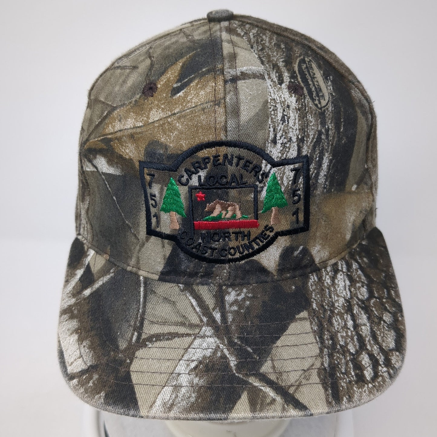 Carpenters Local 751 Strapback Hat Multicolor One Size Camo Hunting