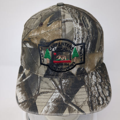 Carpenters Local 751 Strapback Hat Multicolor One Size Camo Hunting