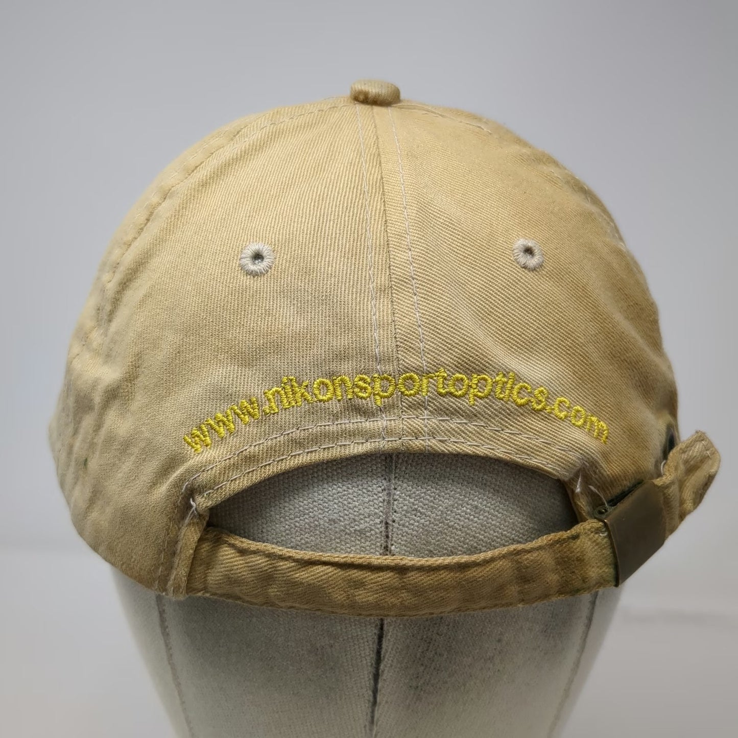Nikon Baseball Cap Beige One Size Slideback Embroidered Logo Sport Optics Hat
