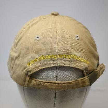 Nikon Baseball Cap Beige One Size Slideback Embroidered Logo Sport Optics Hat