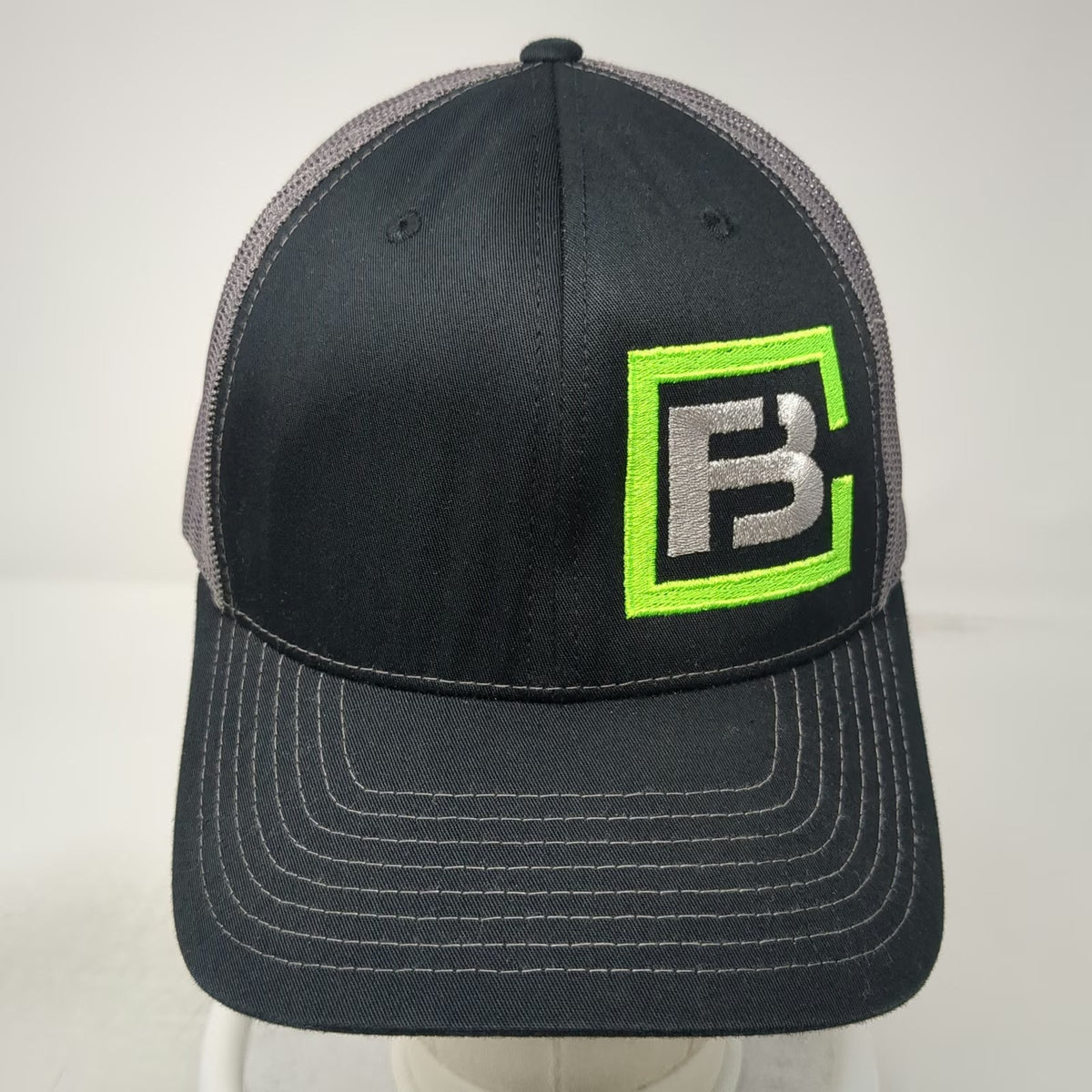 Richardson Trucker Hat Black One Size Mesh Back Snapback FB Force Building