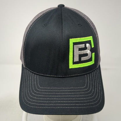 Richardson Trucker Hat Black One Size Mesh Back Snapback FB Force Building