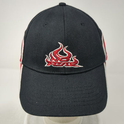 No Fear Baseball Cap Black XL Red White Purple Flame A-Flex Stretch Fit Hat