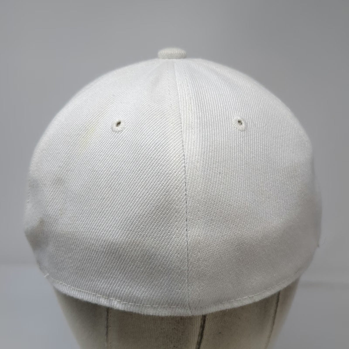 New Era MLB Baseball Cap White 7 1/8 Fitted 59FIFTY DC Logo Tonal Flat Brim