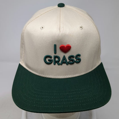 Otto 5 Panel Beige Green One Size I Heart Grass Prime Time Snapback Hat Patch