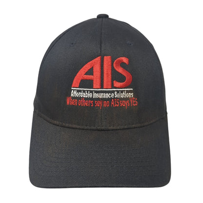 AIS Affordable Insurance Solutions Fitted Baseball Cap Black XL Flexfit Yupoong