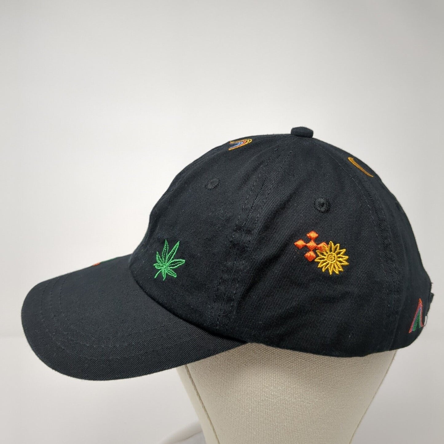 Empyre Slideback Hat Black One Size Adjustable Embroidered Embellished