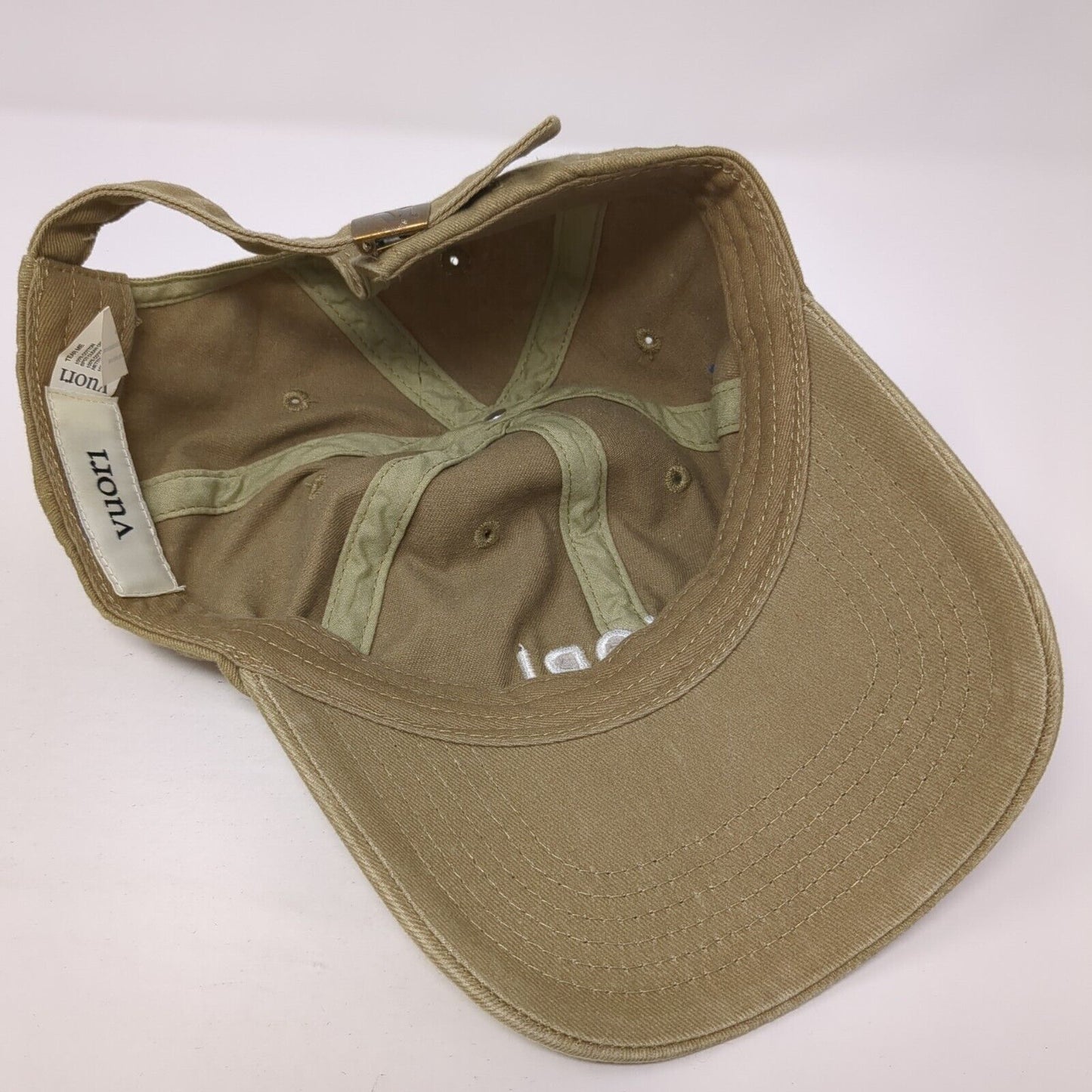 VUORI Baseball Cap Brown One Size Adjustable Embroidered Vented Holes 6 Panel