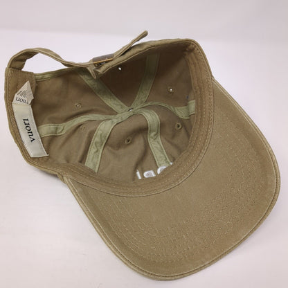 VUORI Baseball Cap Brown One Size Adjustable Embroidered Vented Holes 6 Panel