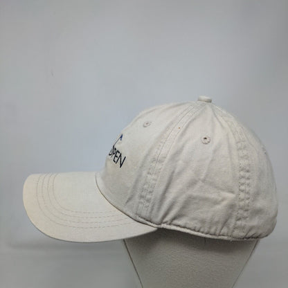 Ginn Open Slideback Hat Tan One Size Classic Cut Embroidered Ahead Vintage