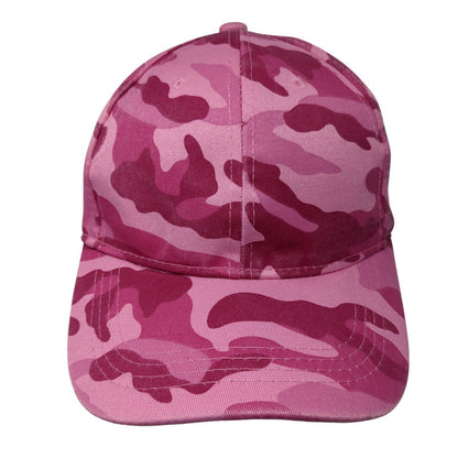 Kun Gu Slideback Hat Pink Camouflage OSFA Adjustable Blank Vent Holes