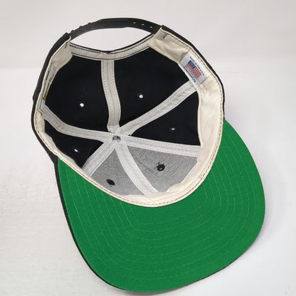Lenny Snapback Black One Size MIT Sloan Embroidered Hat Green Underbrim USA