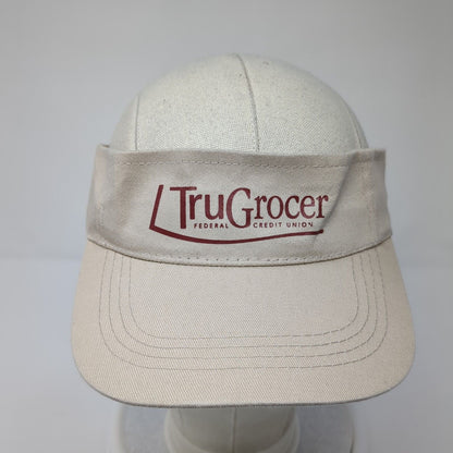 TruGrocer Federal Credit Union Strapback Visor Hat Tan One Size Hit Wear