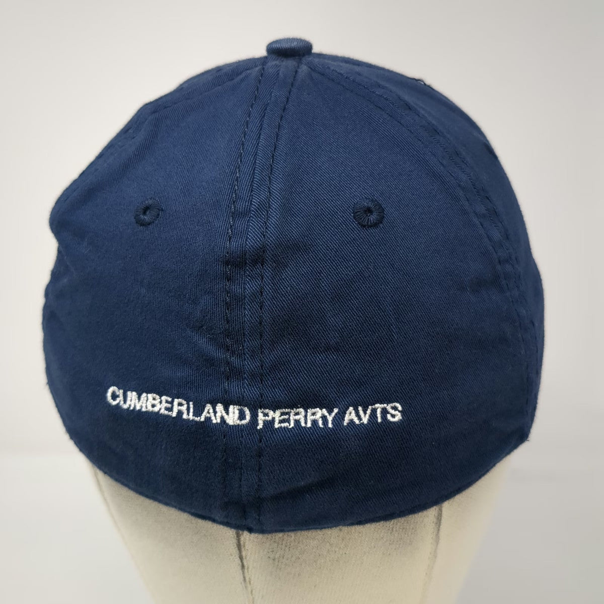 C.A.P. Brands Baseball Cap Blue M Cumberland Perry AVTS Stretch Fit Hat Logo CP