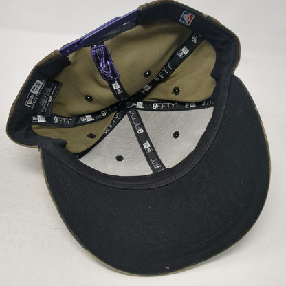 Los Angeles Lakers NBA New Era Snapback Hat Green Camo Purple One Size 9FIFTY