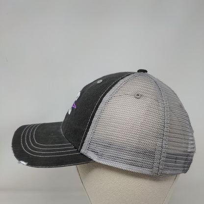 CC Strapback Mesh Back Trucker Hat Gray OSFA Embroidered Arrow Logo