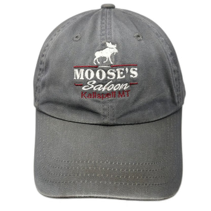 Imperial Baseball Cap Gray One Size Slideback Moose's Saloon Kalispell MT Hat