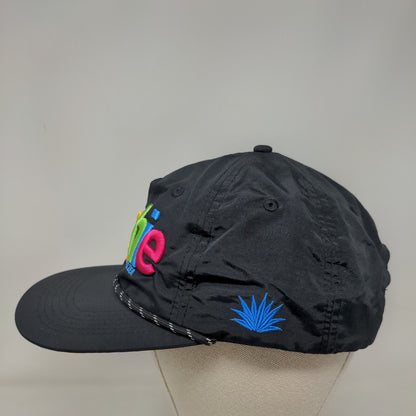 Freshie Organic Tequila Seltzer Snapback Rope Hat Black One Size