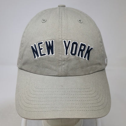 '47 New York Yankees MLB Gray Baseball Cap One Size Blue White Slideback Cotton