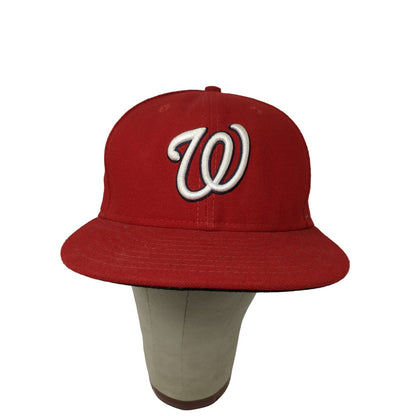 New Era 59Fifty On Field MLB Hat Cap Size 7 1/4 Washington Nationals Embroidered