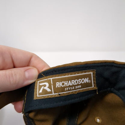 Beer Strapback Hat Brown One Size Adjustable Embroidered Richardson