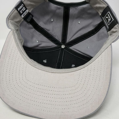 Richardson Snapback Gray L Performance Athletic Club Embroidery Flat Brim Hat