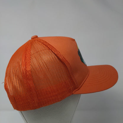 Bass Pro Shops Snapback Trucker Hat Orange OSFM Adjustable Mesh Gone Fishing
