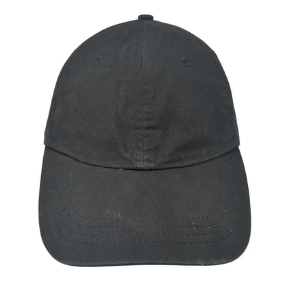Unbranded Strapback Hat Black One Size Outdoor Vent Holes 6 Panel Blank