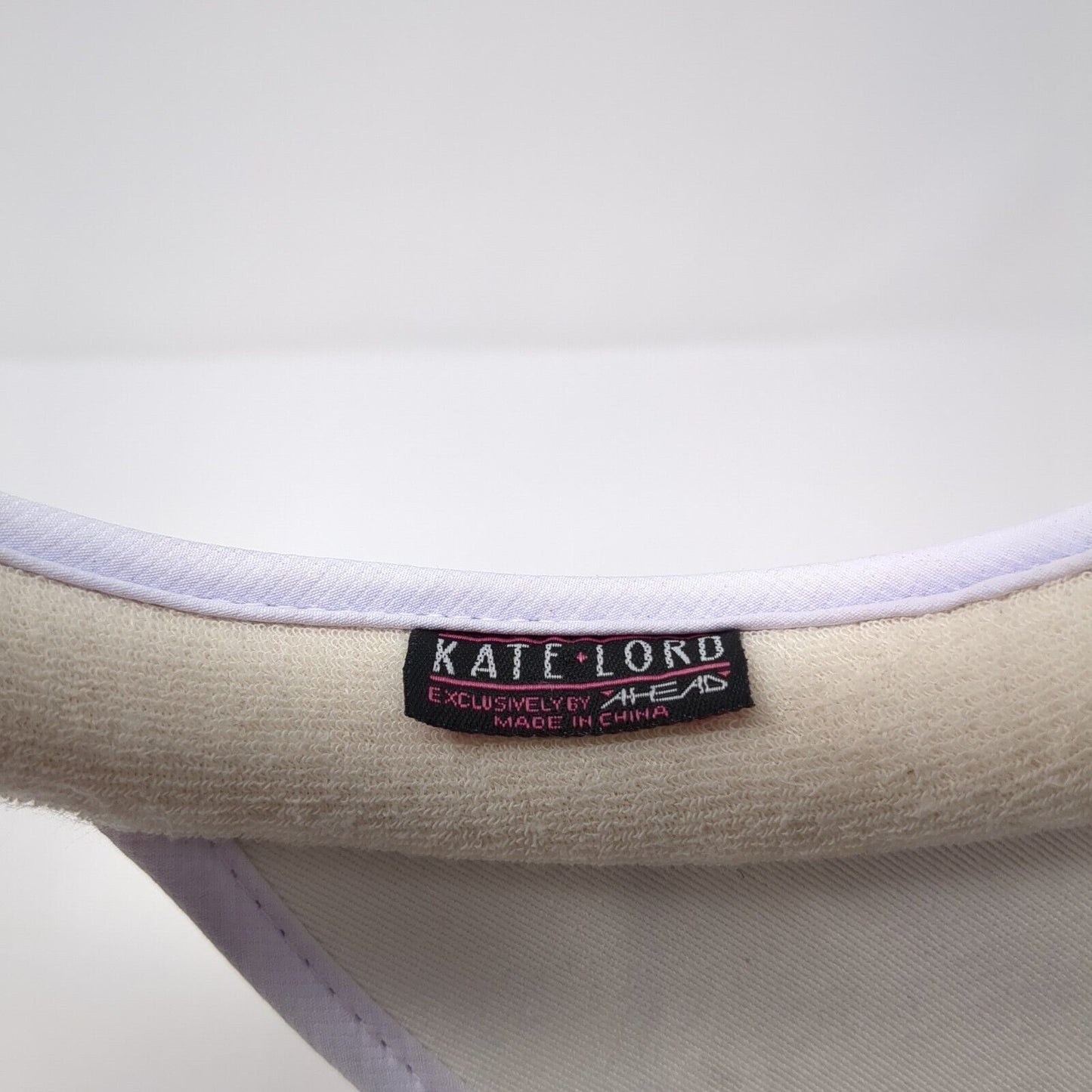 Pebble Beach 1919 Clip On Sun Visor Hat White One Size Kate Lord Ahead