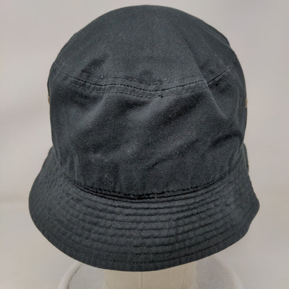 Racoon Bucket Hat Black S/M Embroidered Lightweight Cotton Newhattan