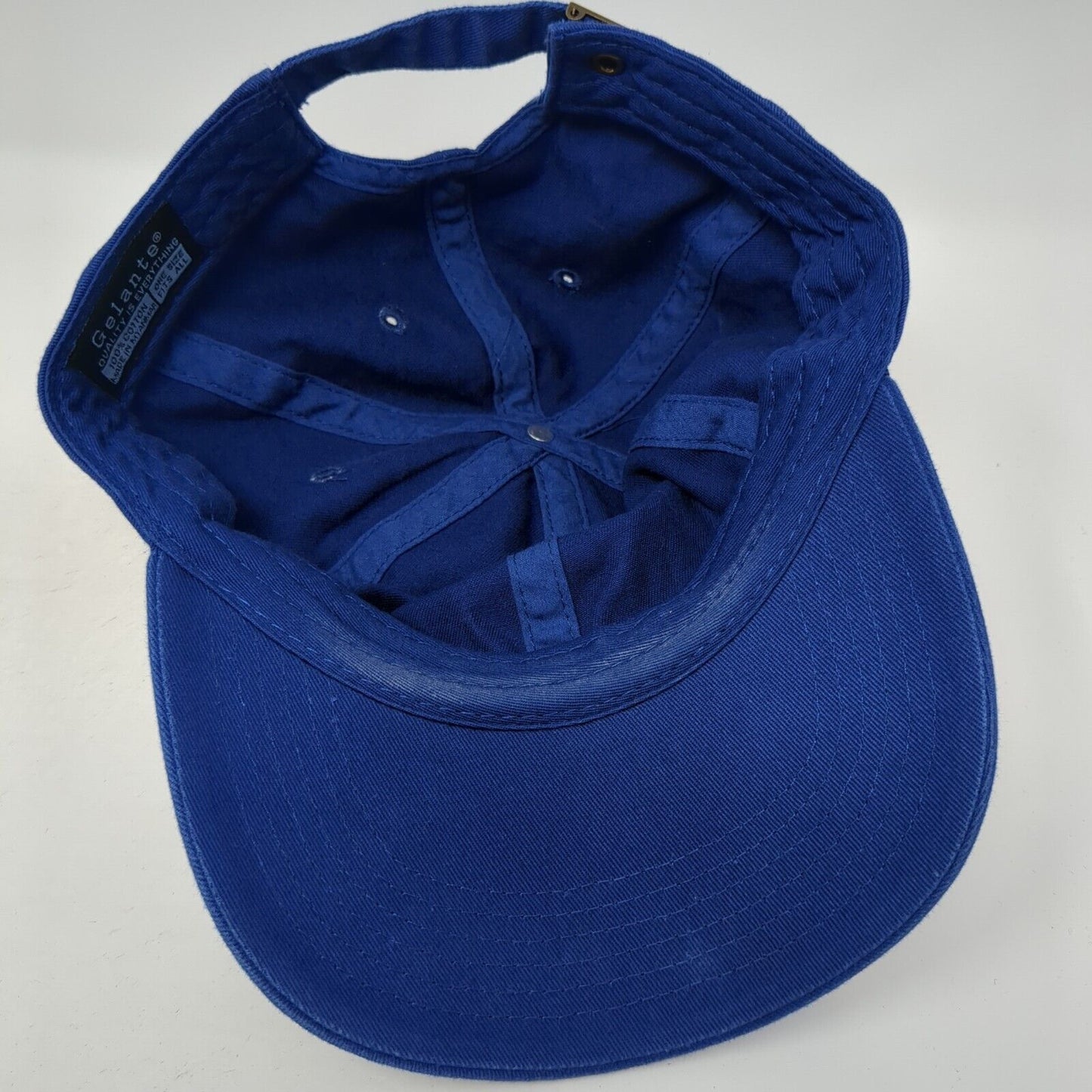 Gelante Slideback Hat Blue OS Adjustable Vented Holes 6 Panel Blank Cotton