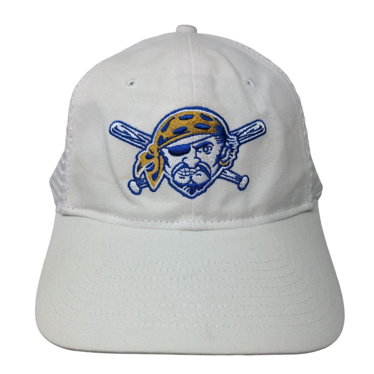 Pirate Forever #21 Snapback Trucker Hat White OSFA Embroidered Mesh Back