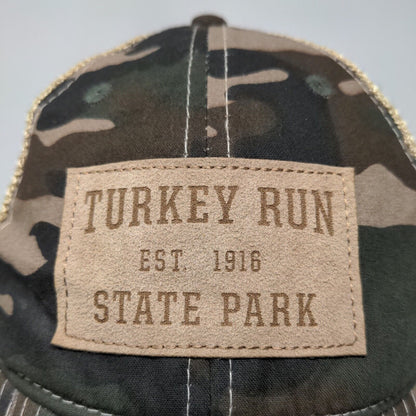 Artisans Men's Snapback Mesh Back Camo Hat Turkey Run State Park Polycotton