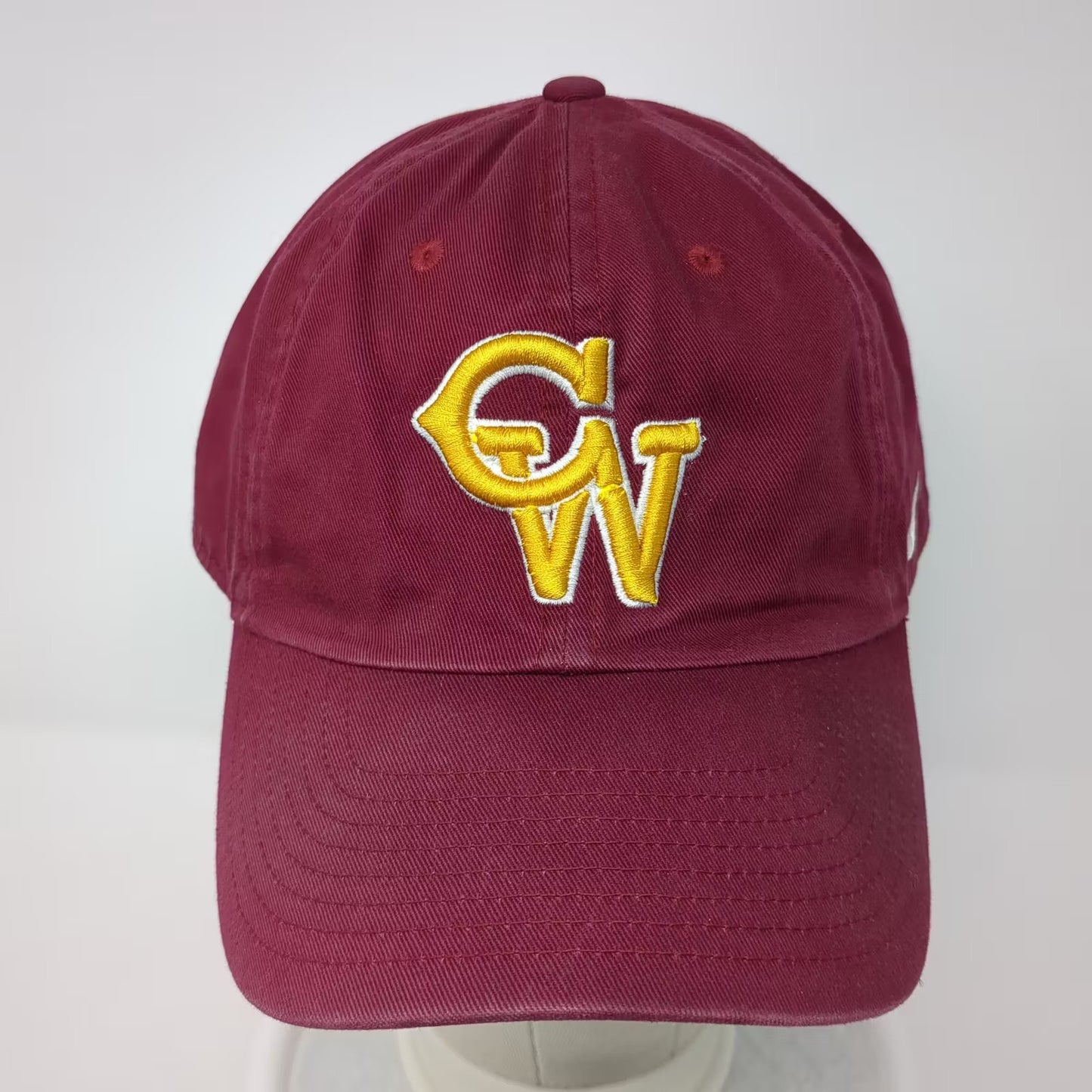 Nike Baseball CW Logo Red Yellow OS Slideback Hat Cap Embroidered Adjustable
