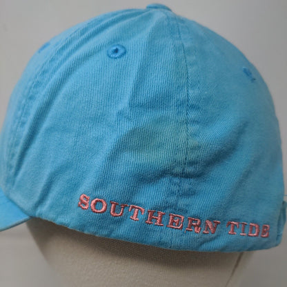 Southern Tide Slideback Hat Blue One Size Adjustable Embroidered 5 Panel Cotton