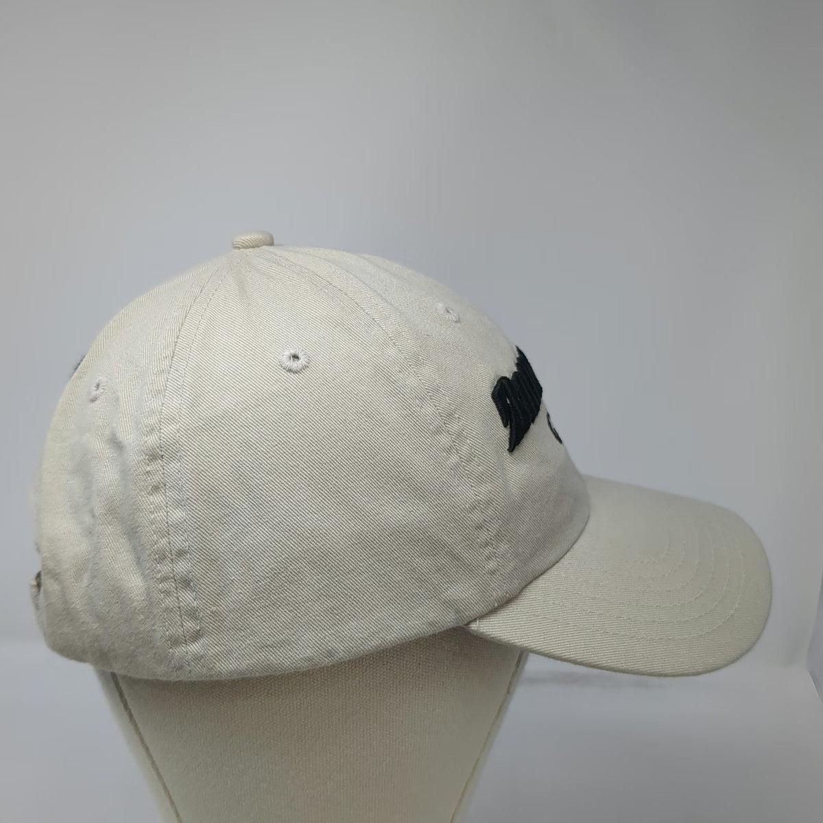Bridgestone Golf Baseball Cap Beige One Size Slideback Boom It Embroidered Hat
