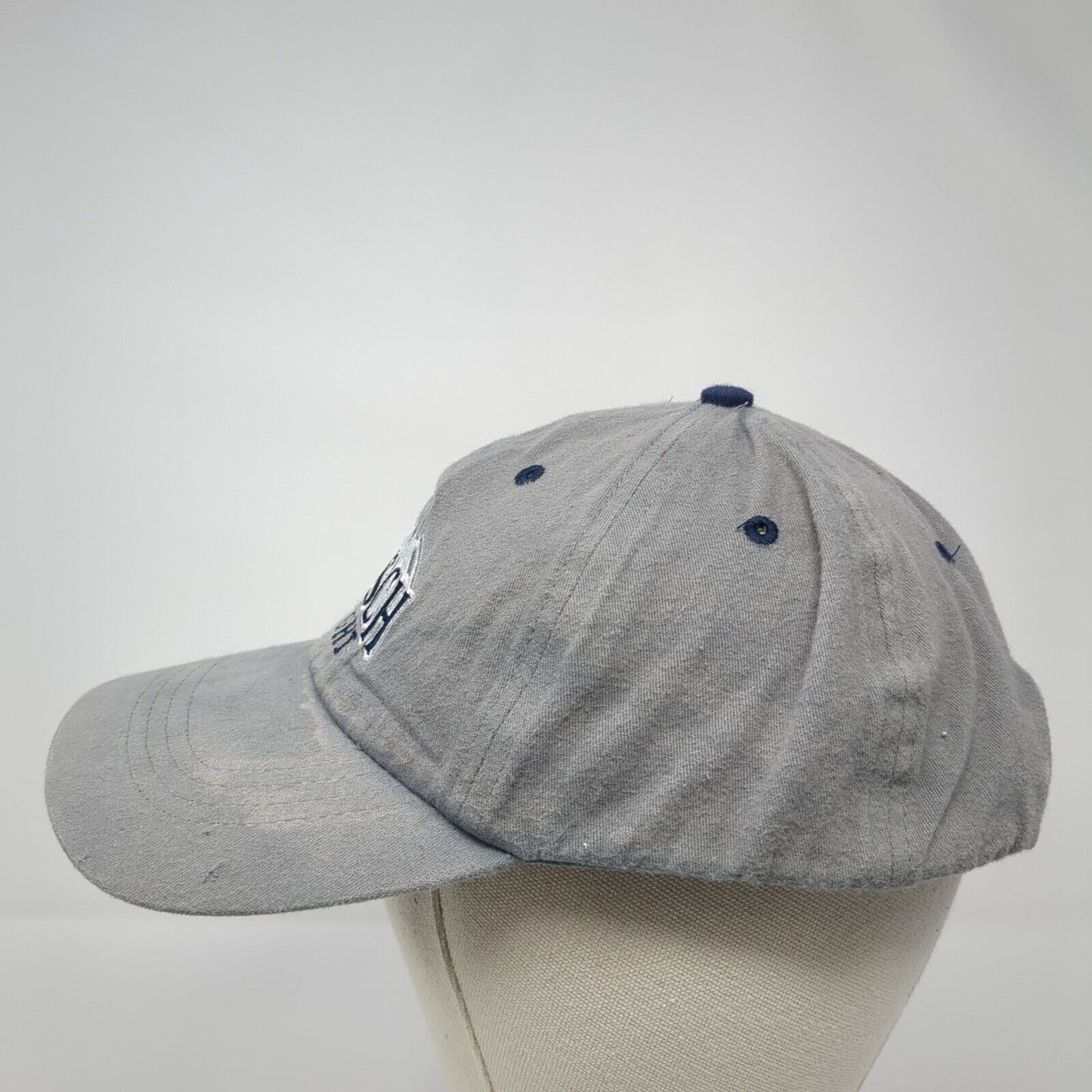 Busch Light Snapback Hat Gray One Size Embroidered Quake City Caps