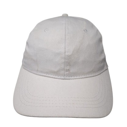 Unbranded Strapback Hat White One Size Blank Solid Vent Holes Outdoor