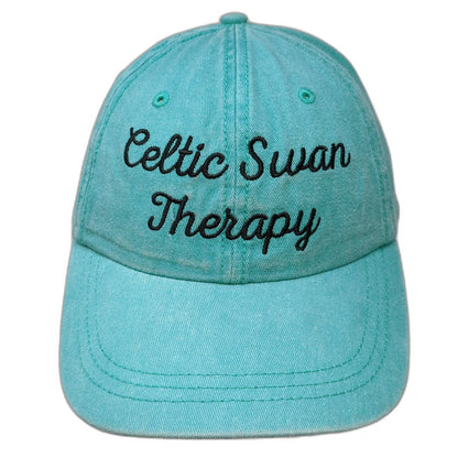 Baseball Cap Blue One Size Celtic Swan Therapy Embroidered Slideback Cotton Hat