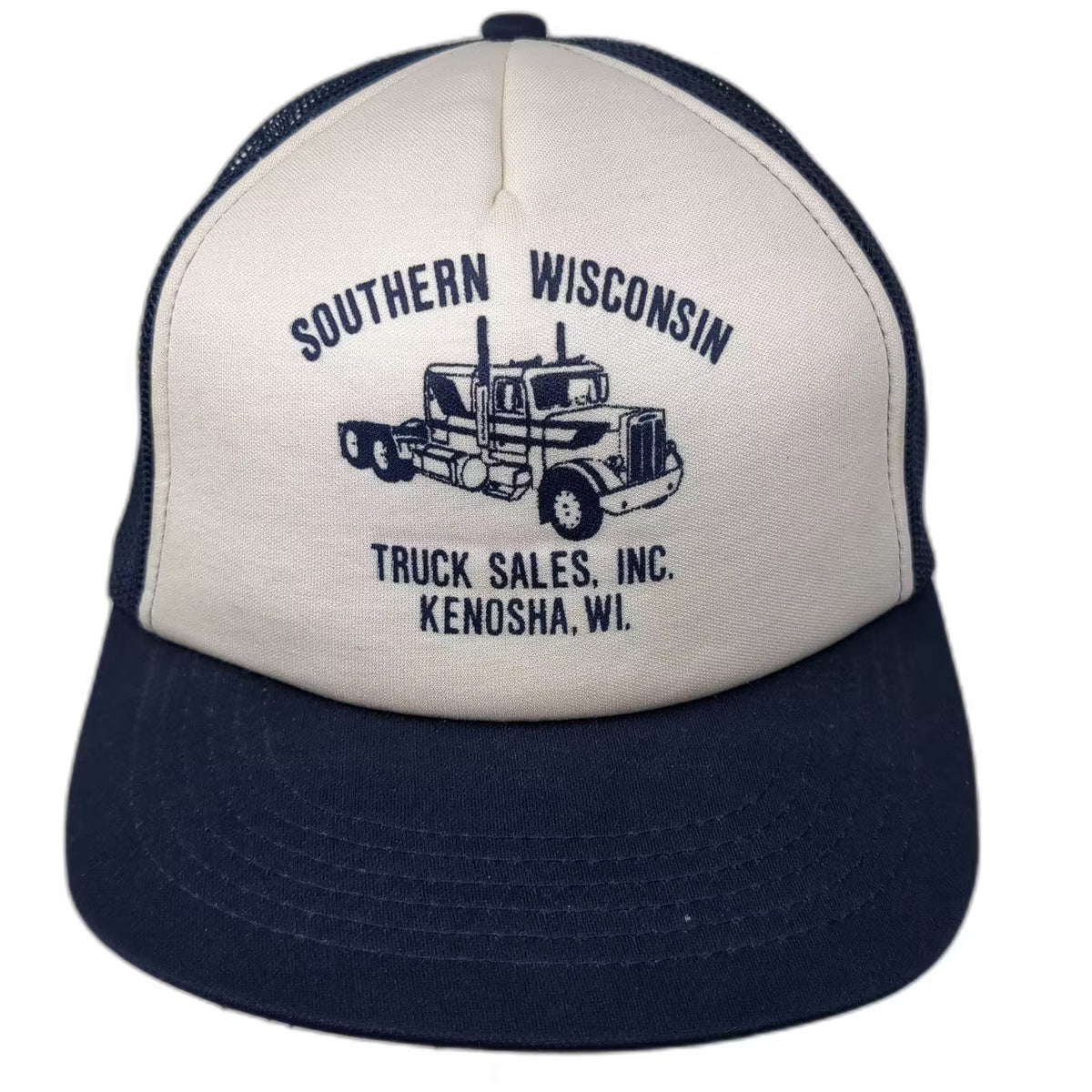 Southern Wisconsin Truck Sale Kenosha WI Snapback Trucker Hat Blue White Vintage