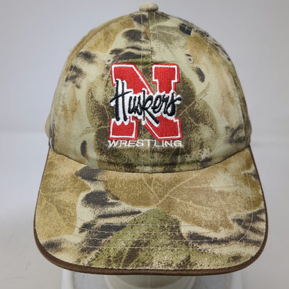 Nebraska Huskers NCAA Young An Cap Green One Size Camo Wrestling Slideback Hat