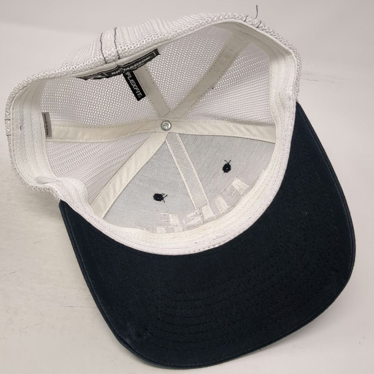Richardson Baseball Cap Blue M Fire Rescue Mesh Fitted Hat Embroidered Flexfit